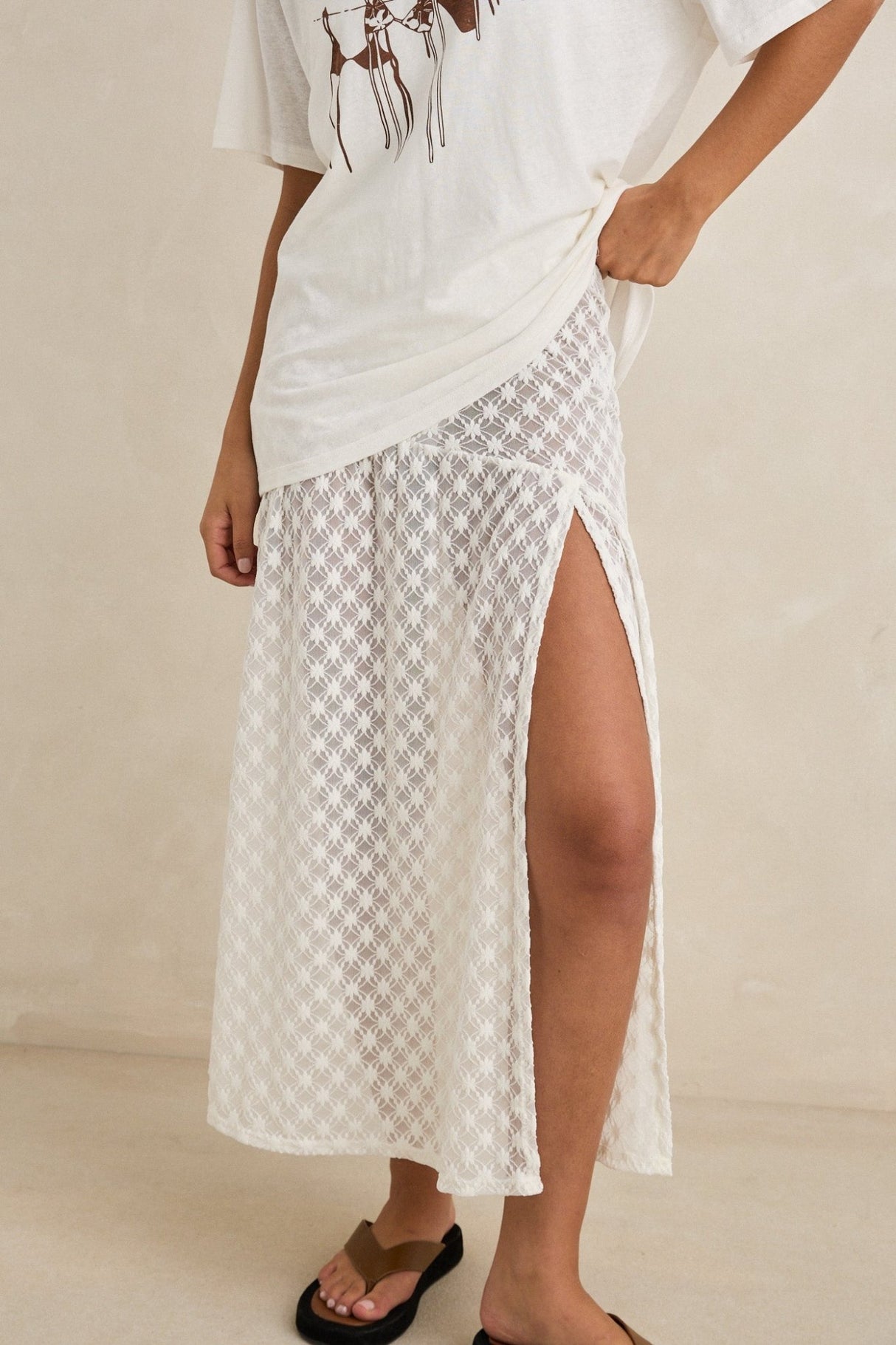 Rhythm Gigi Lace Maxi Skirt