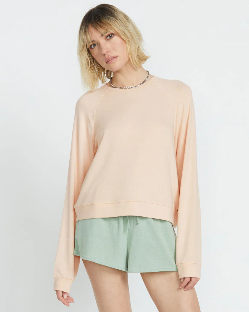 Volcom Lived In Lounge Frenchie Raglan - Champagne Gold