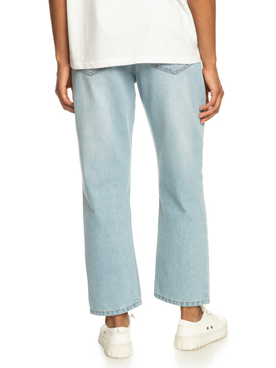 Roxy Electric Move Mid Cropped Straight Leg Jeans