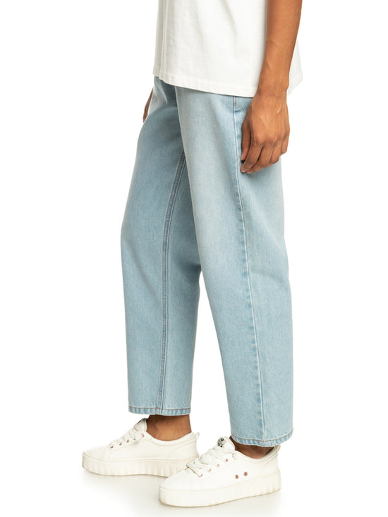 Roxy Electric Move Mid Cropped Straight Leg Jeans