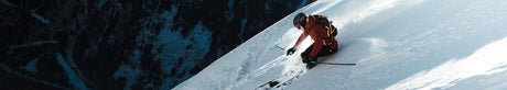 A person skiing on a mountain.