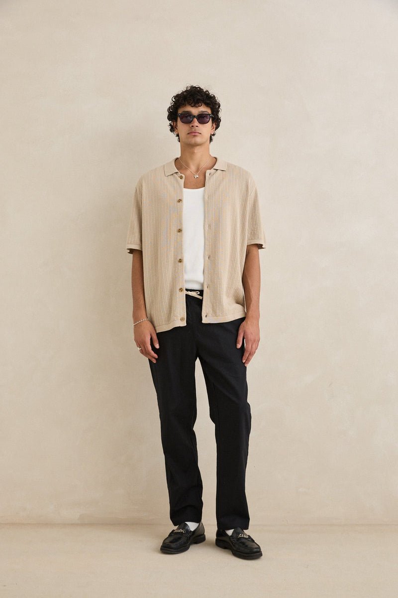 Rhythm Textured Knit Short Sleeve Shirt