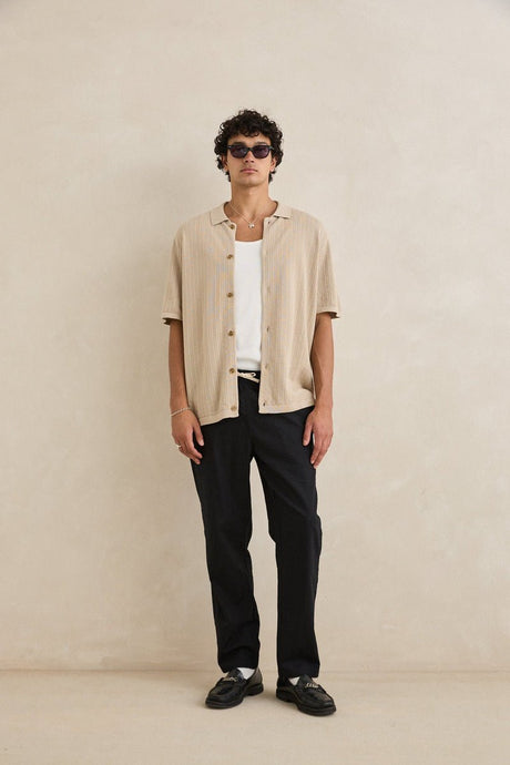 Rhythm Textured Knit Short Sleeve Shirt