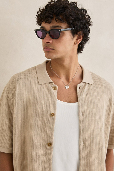 Rhythm Textured Knit Short Sleeve Shirt