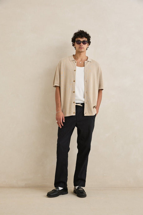 Rhythm Textured Knit Short Sleeve Shirt