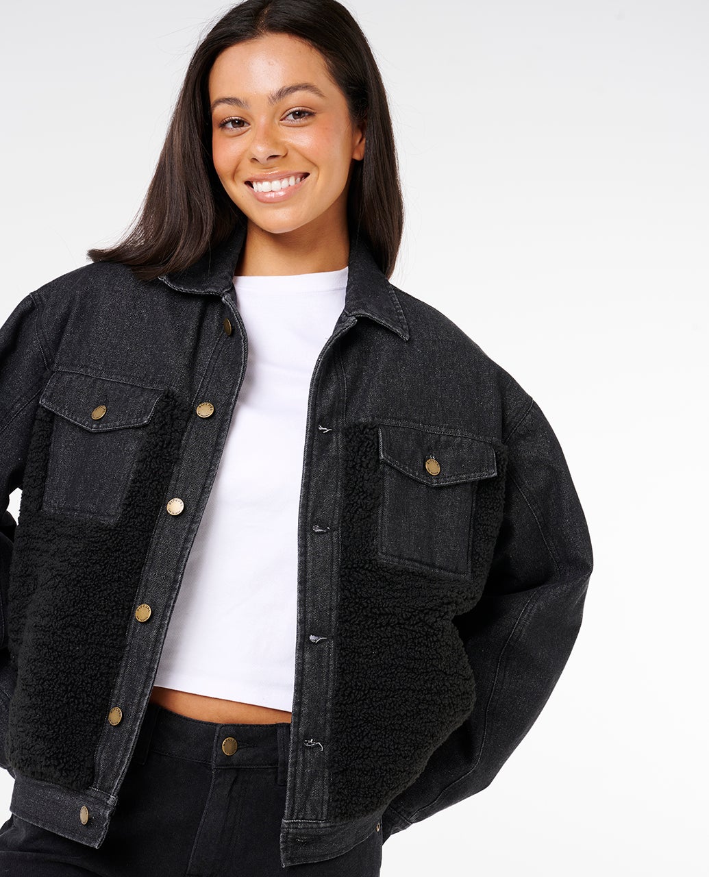 Rip Curl Women's Cruisin Sherpa Denim Jacket