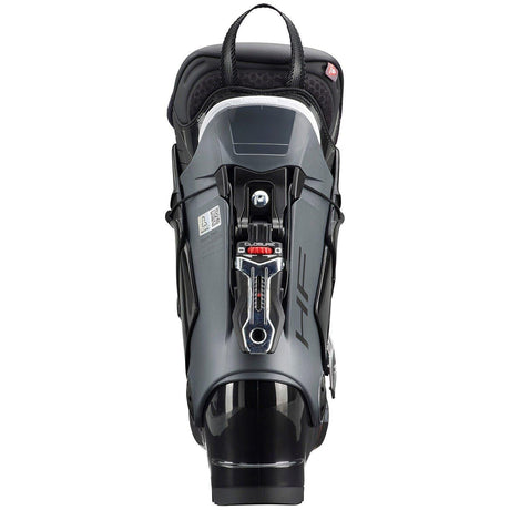 Nordica HF 110 alpine ski boot rear view showing closure system and buckle hardware