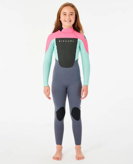 Rip Curl Juniors Omega 4/3 Back Zip Unisex Wetsuits (8-16 years) - Pink