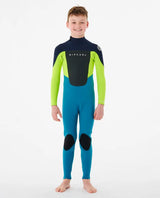 Rip Curl Juniors Omega 4/3 Back Zip Unisex Wetsuits (8-16 years) - Navy