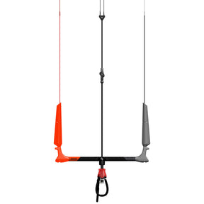 Slingshot Sentry V3 kiteboarding control bar with orange and gray ends, black center bar