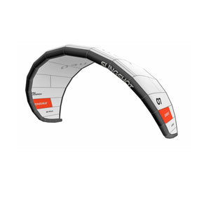 Slingshot UFO V4 foil kite in white black and red zero-strut design