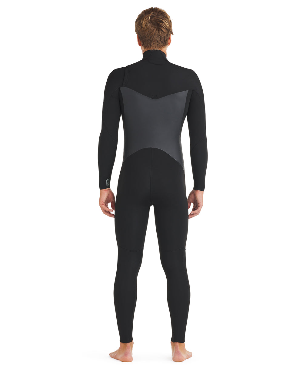 Body Glove Phoenix 3/2mm men's black chest-zip fullsuit wetsuit, rear view