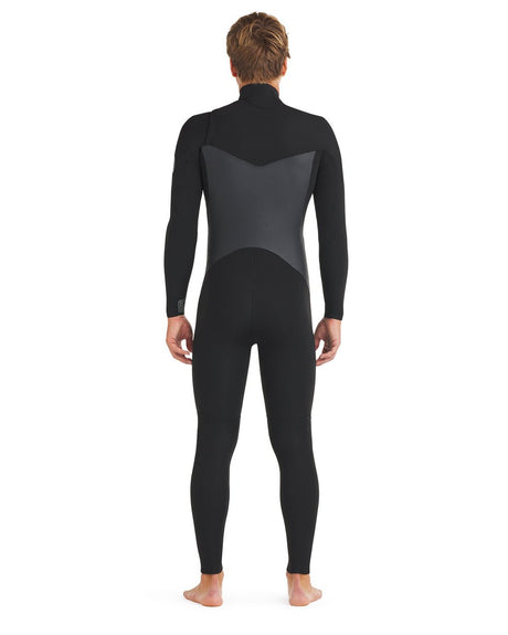 Body Glove Phoenix 3/2mm men's black chest-zip fullsuit wetsuit, rear view
