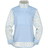 Women's zip-up hybrid fleece jacket with patterned sleeves and smooth body panels
