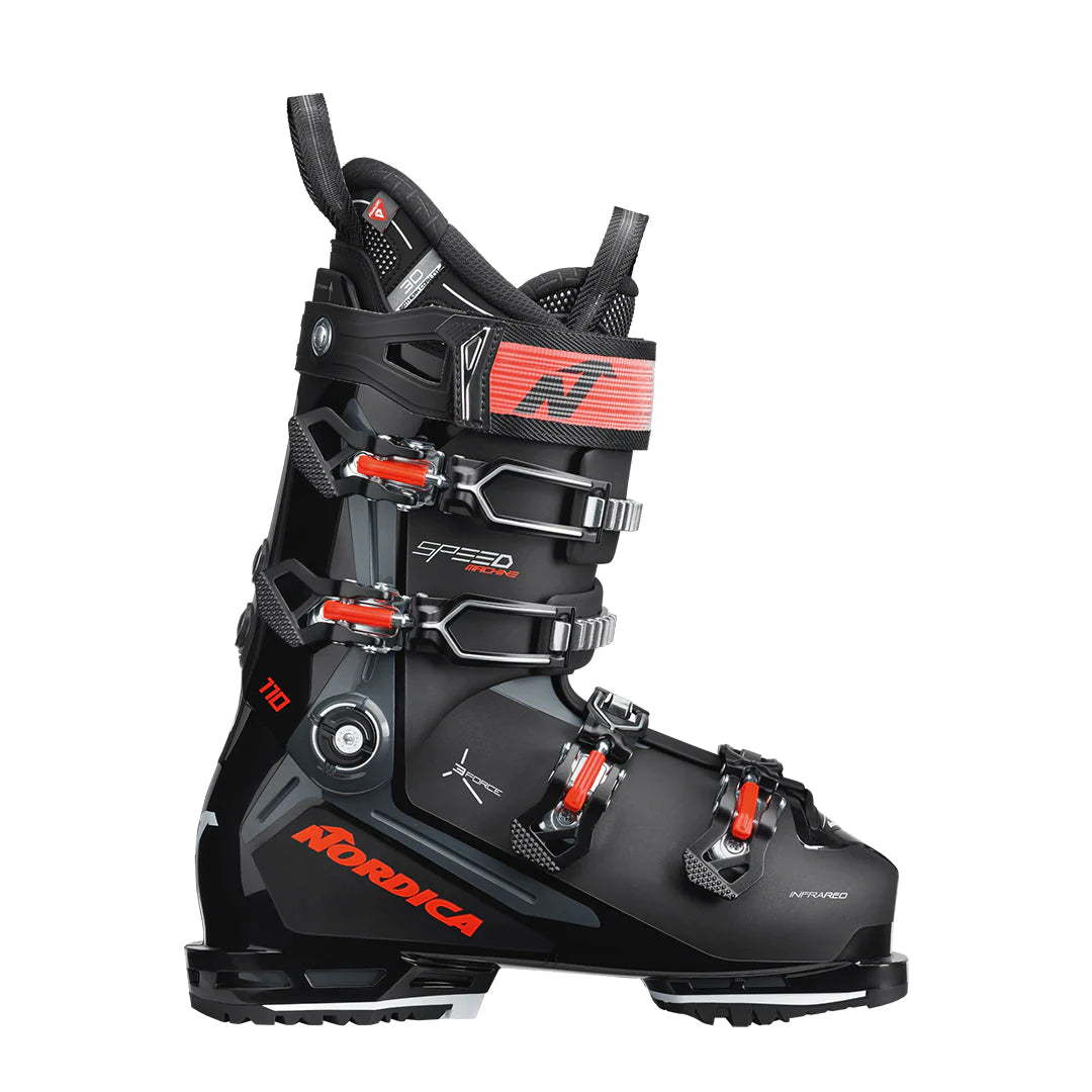 Load image into Gallery viewer, Nordica Speedmachine 3 110 Ski Boots - Black/Anthracite/Red
