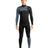 Men's black and slate grey 4/3mm chest-zip full wetsuit, front view