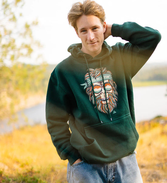 Load image into Gallery viewer, The Great PNW Hippiesquatch Hoodie - Heather Green
