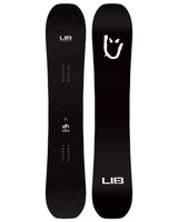 Lib Tech DPR snowboard 2027 shown front and back, black with white logo