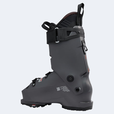 Lange Shadow 120 HV GW ski boot shown from the side with buckle closure system