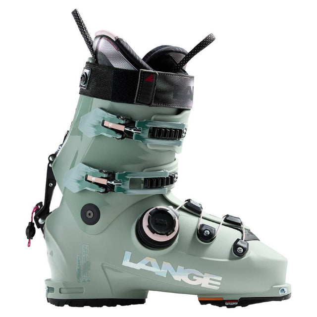 Lange women's alpine touring ski boot with BOA closure system and three buckles