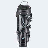 Nordica women's alpine ski boot with buckle closure system and pull loop, rear view