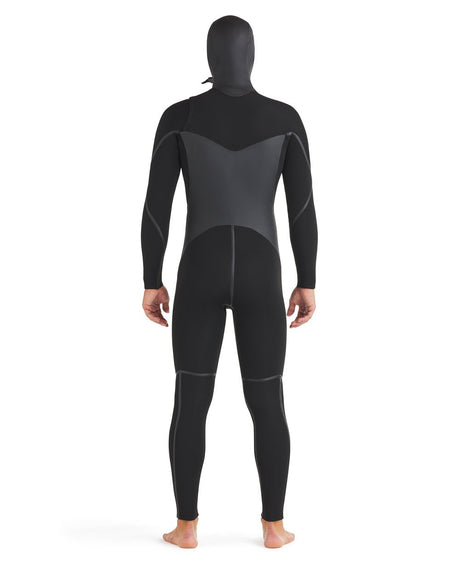 Body Glove Phoenix men's black hooded wetsuit fullsuit, back view
