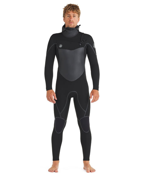 Body Glove Phoenix men's black hooded 5.5/4.5mm chest-zip neoprene fullsuit wetsuit