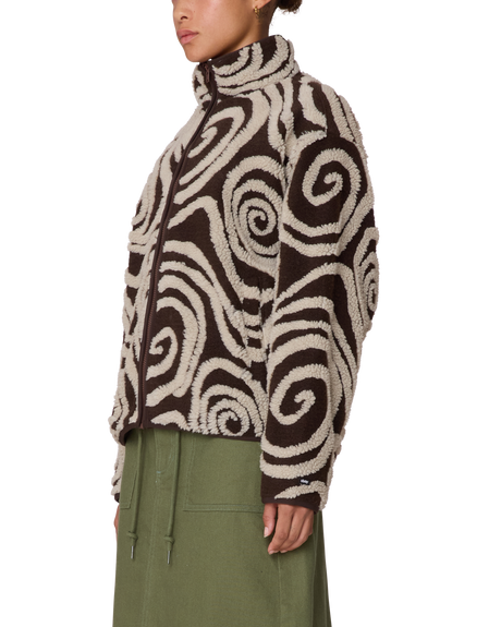 Obey Swirls Jacquard Zip Jacket