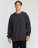 Billabong dark charcoal oversized crew neck sweatshirt with embossed logo
