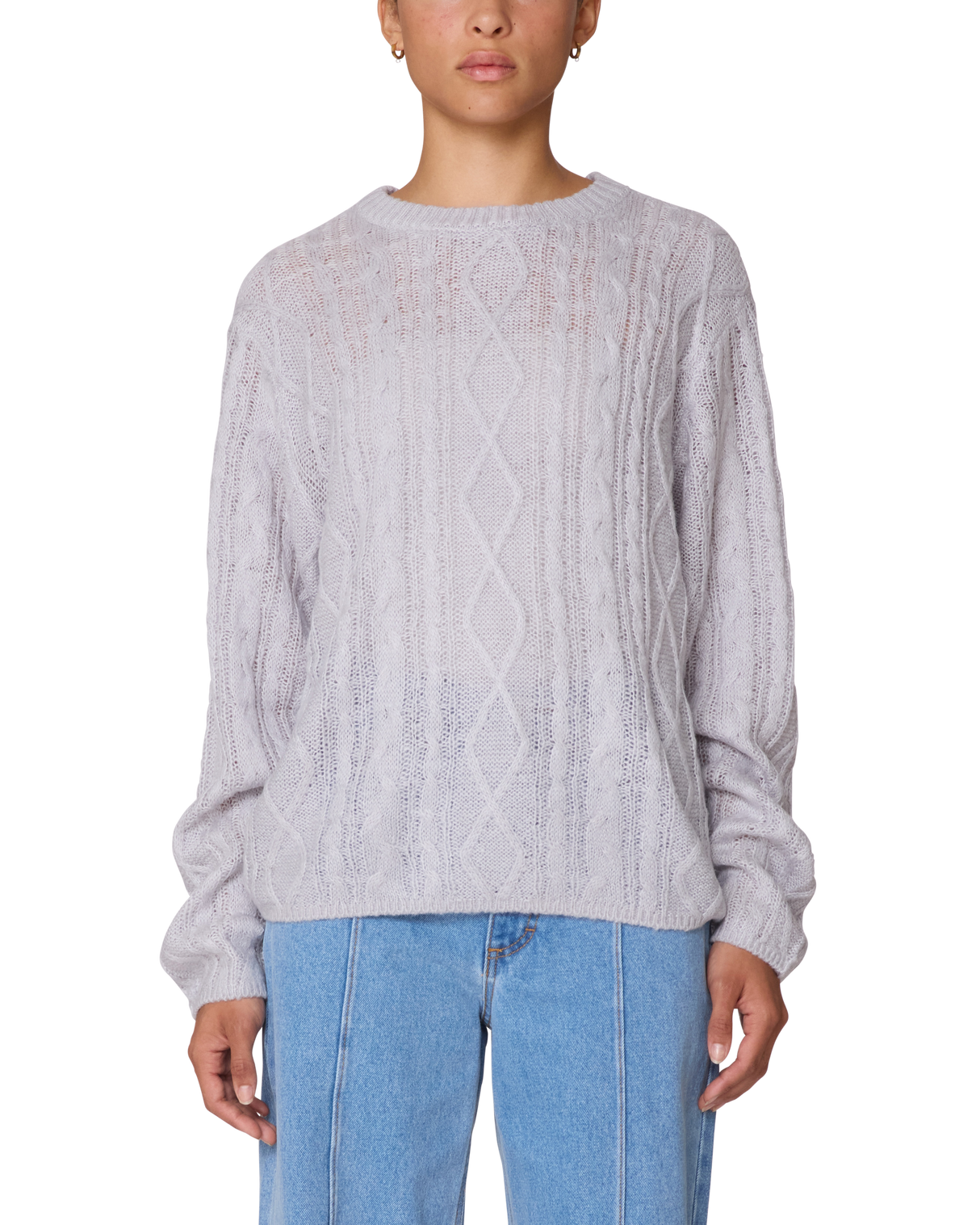 Obey Isabella Loose Cable Sweater