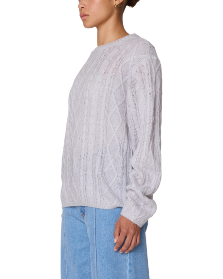 Obey Isabella Loose Cable Sweater
