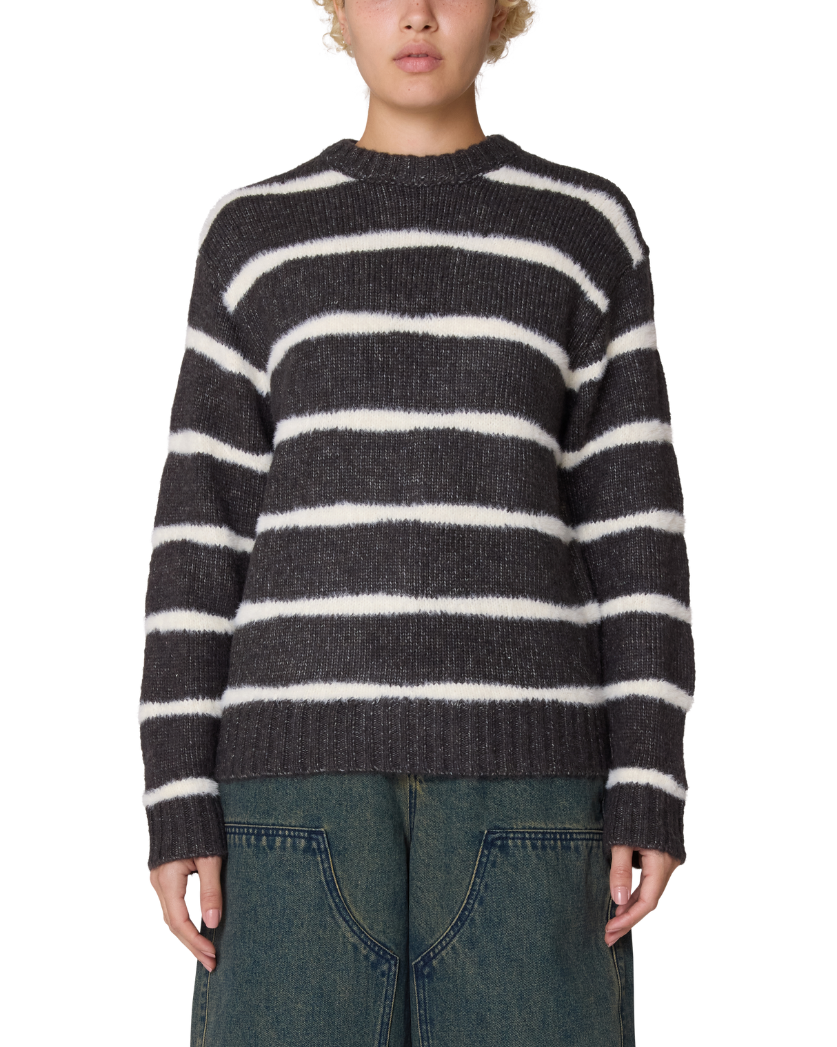 Obey Casey Stripe Crew Sweater