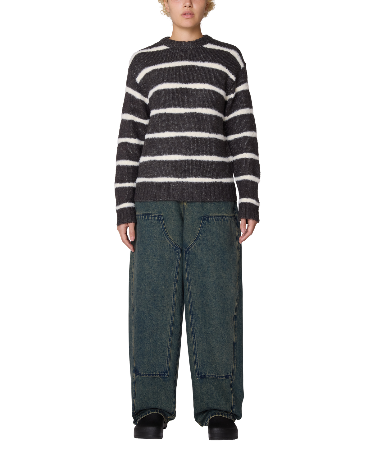 Obey Casey Stripe Crew Sweater