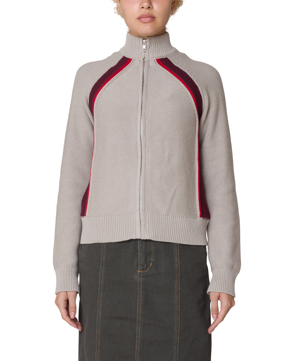 Obey Lizzie Zip Mock Sweater