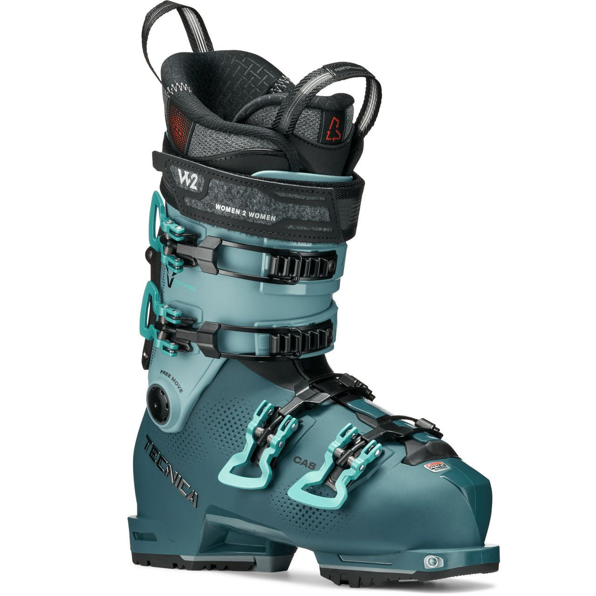Tecnica Cochise 105 W women's alpine touring ski boot with four buckles and walk mode