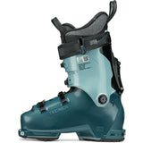 Tecnica women's freeride ski boot with buckle closures and BOA dial system, lateral view