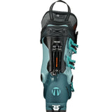 Tecnica women's alpine ski boot with four buckles shown from front angle