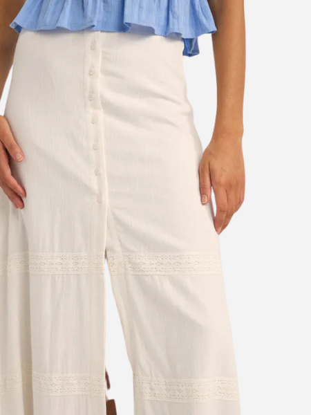 Rhythm Pearl Button Front Maxi Skirt