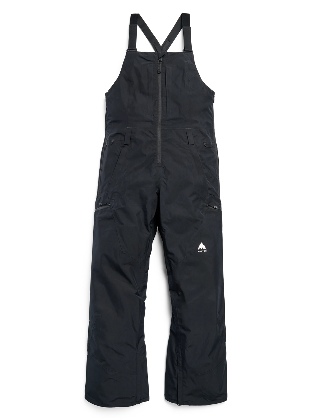 Burton women's Gore-Tex bib snow pants with suspenders and front zip closure