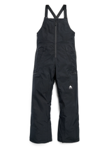 Burton women's Gore-Tex bib snow pants with suspenders and front zip closure