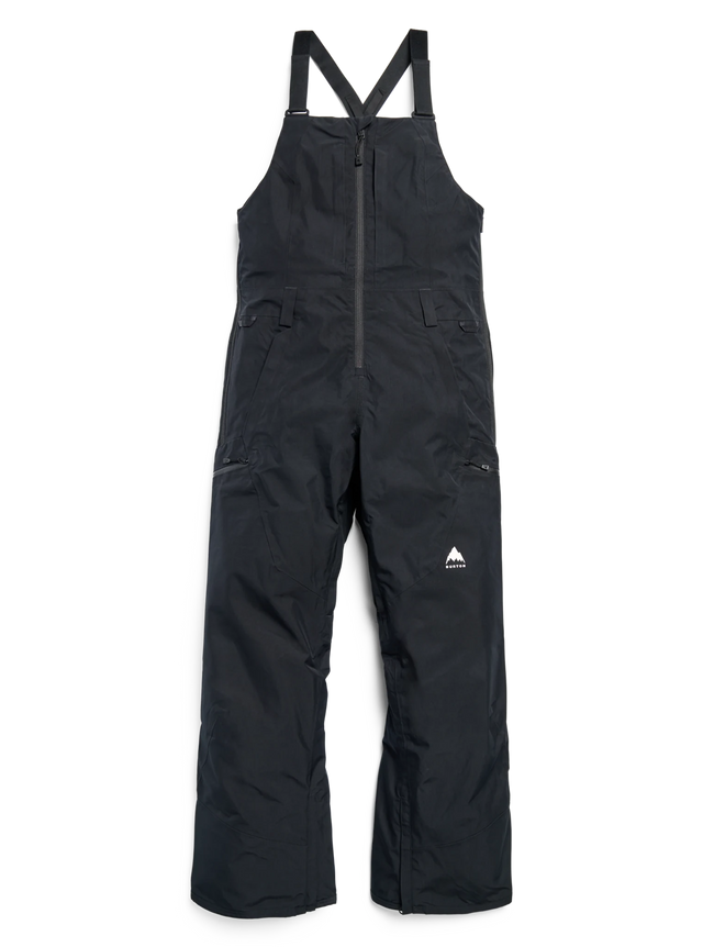 Burton women's Gore-Tex bib snow pants with suspenders and front zip closure