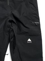 Burton women's bib snow pants with zippered thigh pocket and mesh ventilation opening