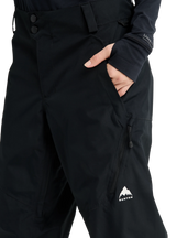 Burton women's relaxed fit snow pants with zippered thigh pocket and hand pocket detail