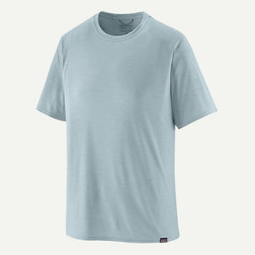 Patagonia Men's Capilene Cool Daily short sleeve crew neck shirt in light blue