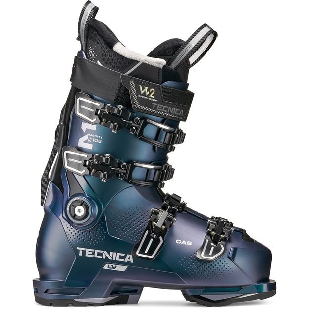 Tecnica Mach1 LV 105 W women's ski boot with four buckle closure system