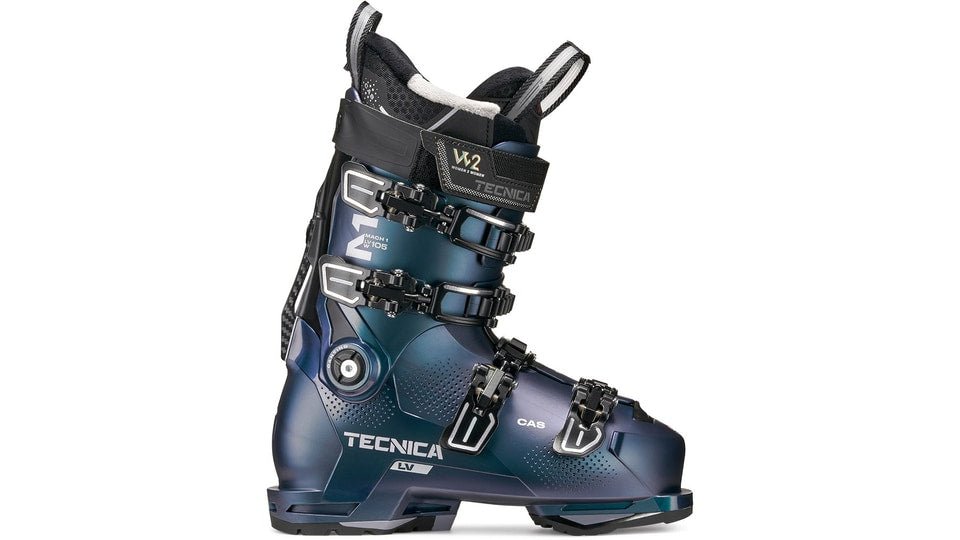 Tecnica Mach1 LV 105 W women's alpine ski boot with four buckle closure system