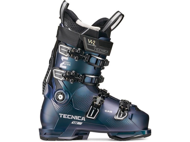 Tecnica Mach1 LV 105 W women's alpine ski boot with four buckle closure system