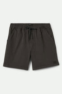 Brixton men's dark charcoal gray drawstring elastic waist casual shorts
