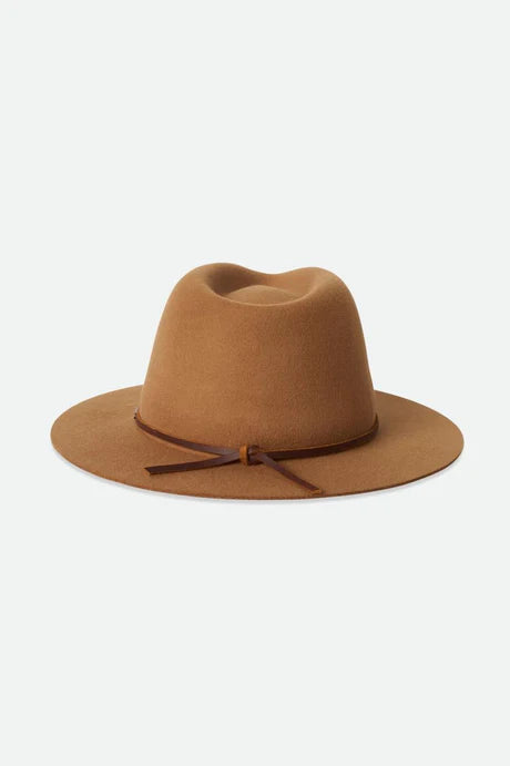 Load image into Gallery viewer, Brixton Wesley Packble Fedora -Golden Brown 
