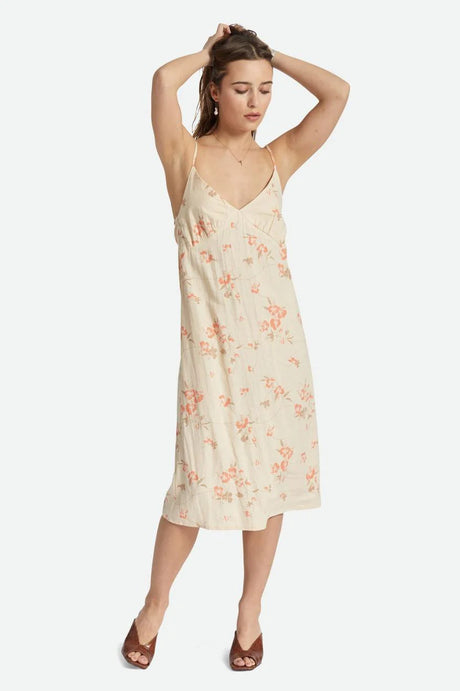 Brixton Lanai Linen Midi Dress - White Cap